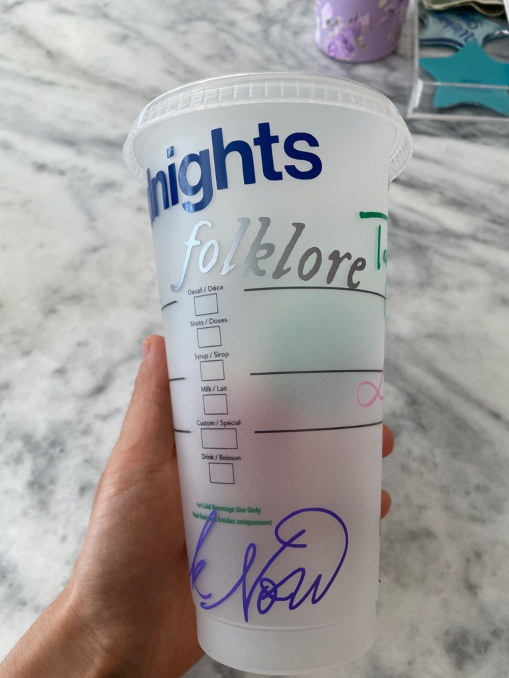 Starbucks Clear Logo Tumbler with Green, Red, Pink & Black Accents - Picture 2 of 6